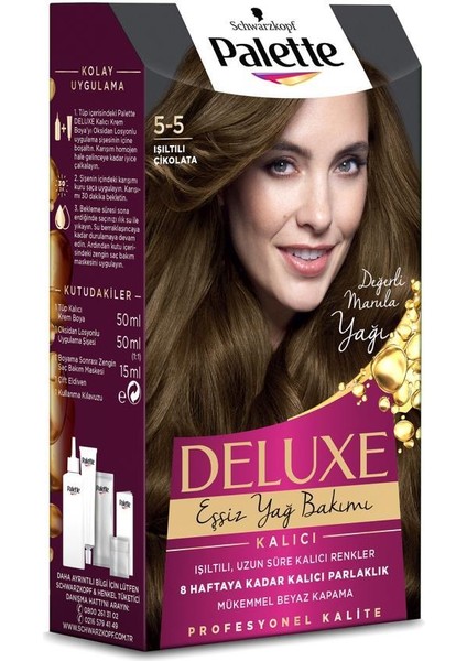 Schwarzkopf Palette Deluxe 5-5 Işıltılı Çikolata Saç Boyası