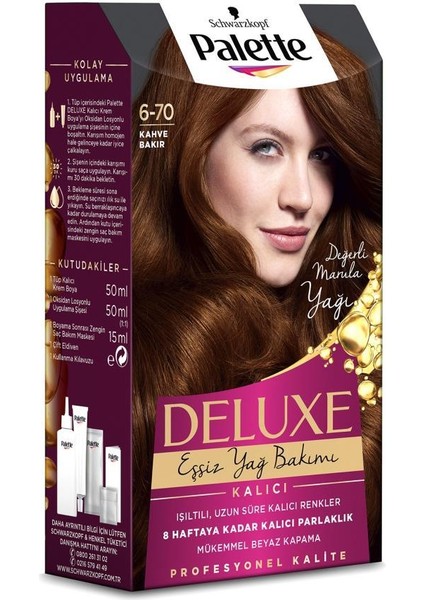 Schwarzkopf Palette Deluxe 6-70 Kahve Bakır Saç Boyası