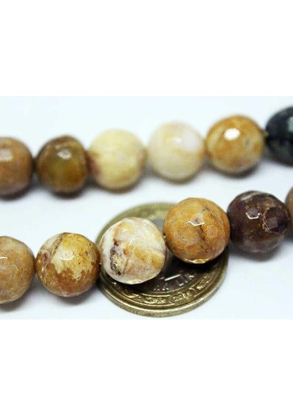 Jasper Taşı Faset Kesim 12MM/4 Adet (9955-1)