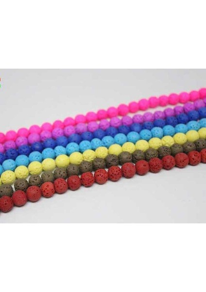 Lav Taşı Sarı Renkli Dizi 8mm