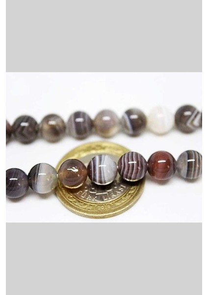 Botswana Akik Taşı 8mm/3 Adet