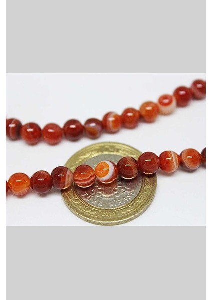 Akik Taşı 6mm/10 Adet (7666-1)