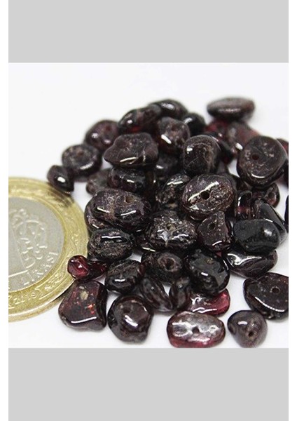 Delikli Lal (Granat) (Garnet) Taşı Mini Boy 50 Adet