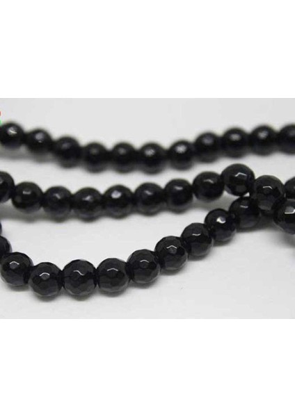 Onix (Oniks) Taşı Faset Kesim Parlak Dizi 6mm