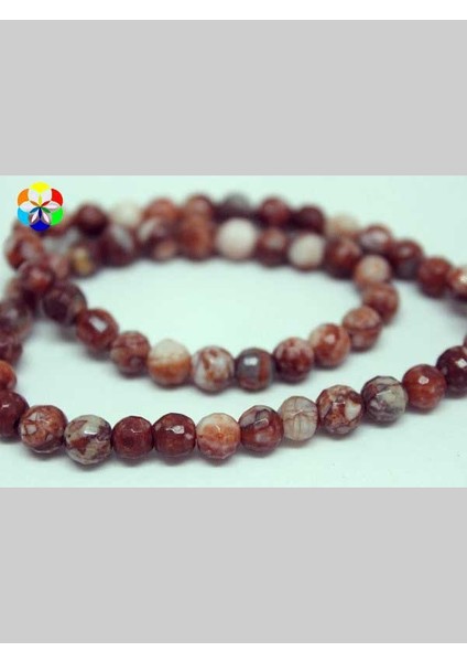 Jasper Taşı Faset Kesim Dizi 6mm (9882)