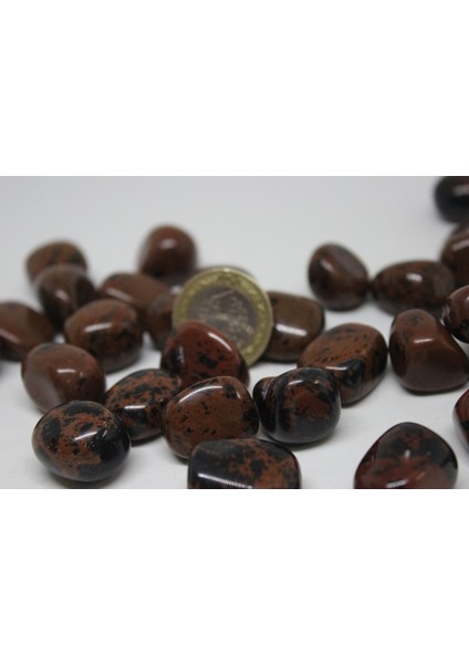 Kahverengi Obsidiyen Taşı Tamburlanmış (5-8 Gram) modelleri