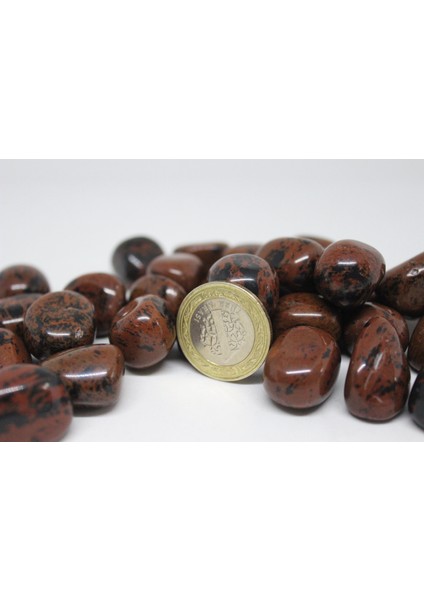 Kahverengi Obsidiyen Taşı Tamburlanmış (5-8 Gram) fırsatları