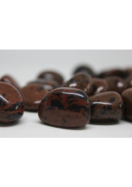 Kahverengi Obsidiyen Taşı Tamburlanmış (5-8 Gram) indirimleri