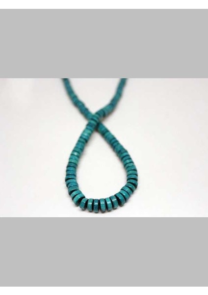 Ahşap Dizi Rondela Turkuaz