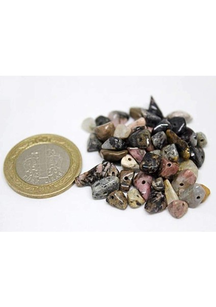 Delikli Rodonit Taşı Mini Boy 50 Adet