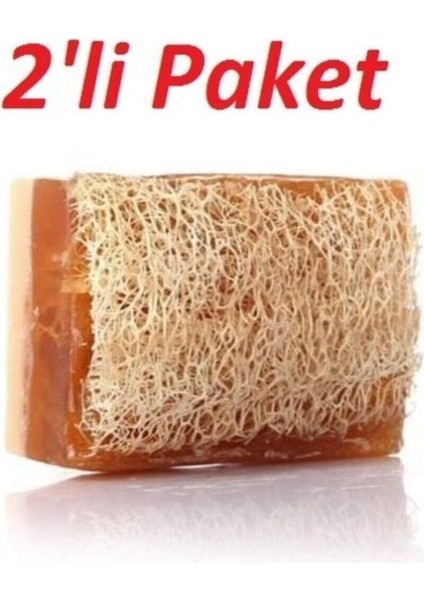 %100 El Yapımı Doğal Kabak Lifli Ballı Eşek Sütü Sabunu 2'li Paket 120 Gr.x 2 Adet