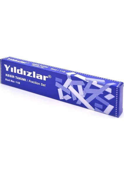 Kesir Takımı 118 Standart Ölçülerle 118 Parça Mavi Renkli Eğitim Seti