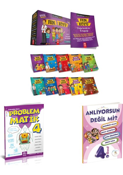 4.sınıf Fen Köyü Hikayesi + Problemmatik ve Anlıyorsun Değil Mi (Ciltli)