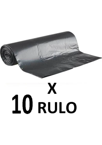 J-500 gr Jumbo Boy Çöp Torbası 80x110 cm 10'lu Rulo x 10 Paket = 100 Adet