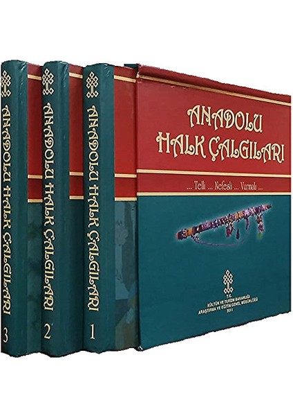 Anadolu Halk Çalgıları  Telli ...nefesli ... Vurmalı 3 Cilt Takım Özel Kutusunda (Ciltli)