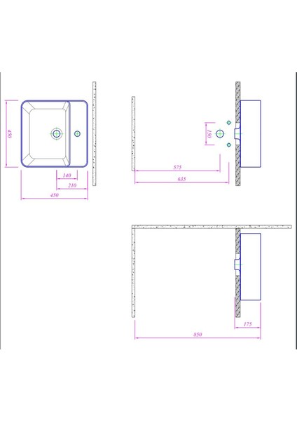 Smartedge 45X45 cm Kare Lavabo fiyatları