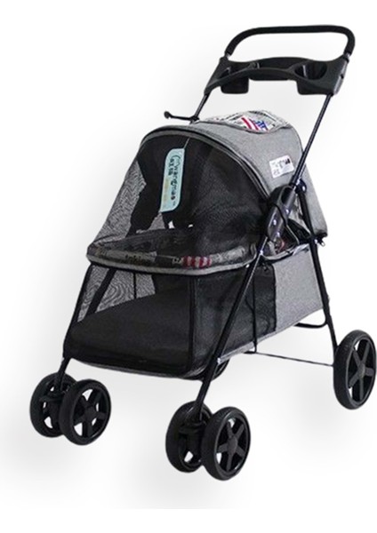 Tourist Kedi Köpek Arabası Gri 46 x 85 x 91.5 cm