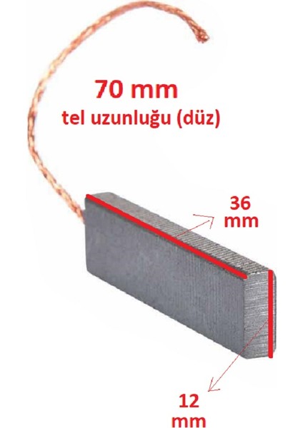 Icanpares Beko D37101E Çamaşır Makinesi Ipli Motor Kömürü (5X12.5X32)