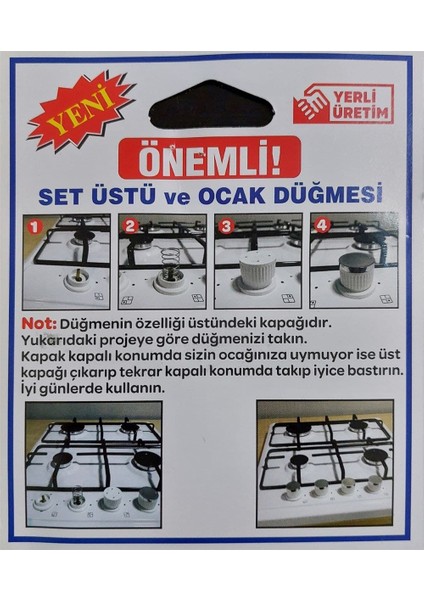 Icanpares Simfer-Tefal-Teka Ankastre Set Üstü ve Ocak 4 Lü Düğme Takımı