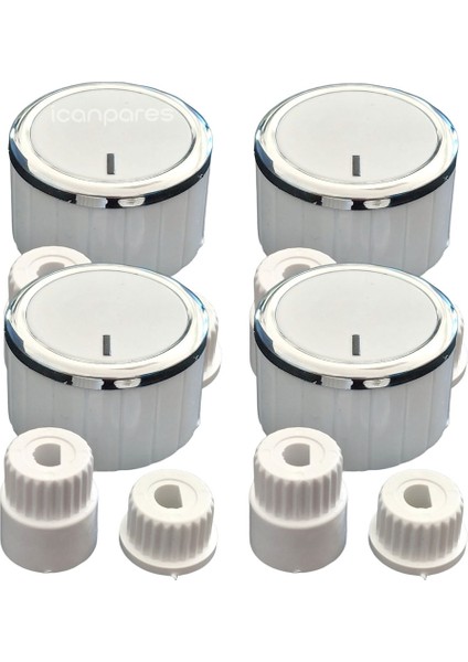 Icanpares Eminçelik-Esty-Ferre Ankastre Set Üstü ve Ocak 4 Lü Düğme Takımı