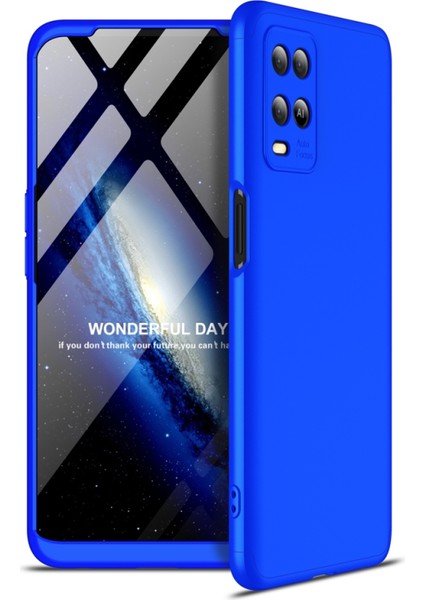 Oppo A54 Için Tam Kapalı Pc Kasası Mavi (Yurt Dışından)