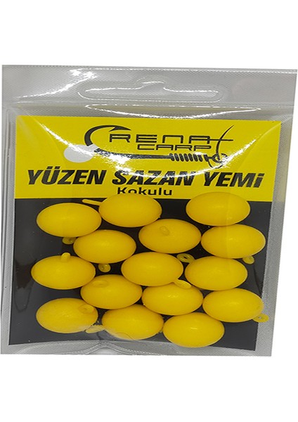 Renat Carp Yüzen Kulplu Kokulu Sarı Top Sazan Yemi 14 mm (10 Adet)