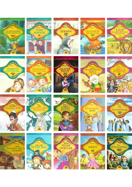 4. ve 5. Sınıflar Için 100 Temel Eser 20 Kitap Set