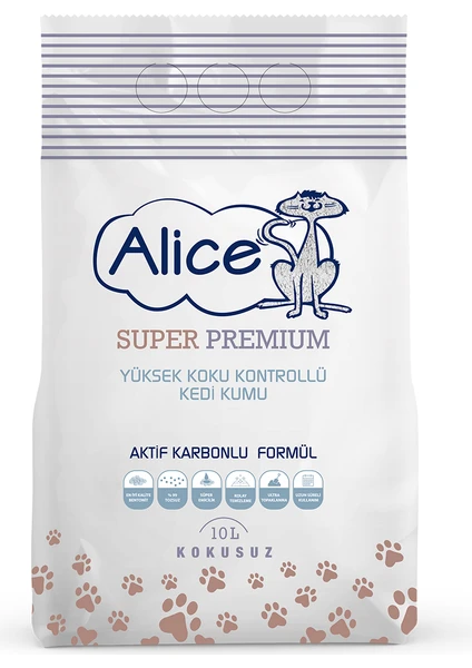 Aktif Karbonlu Super Premium Topaklaşan Kedi Kumu 10 Lt