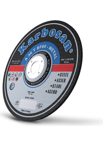 Metal Kesme Taşı 180X3.0 - 25 Adet