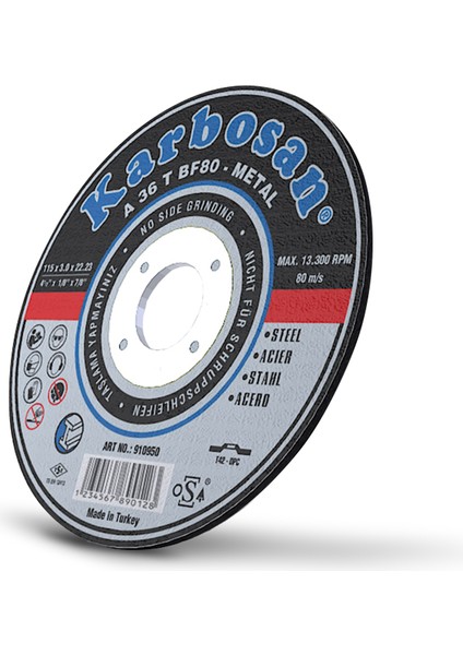 Metal Kesme Taşı 180X3.0 - 25 Adet fiyatları