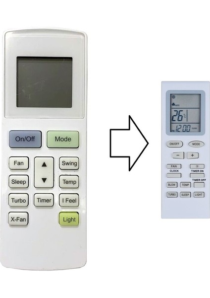Sigma YAW1F Eşdeğer Klima Kumandası-Eşdeğer
