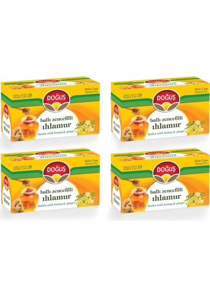 Ballı Zencefilli Ihlamur Çayı 20LI x 4