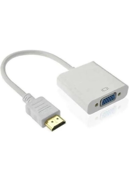 HDMI To VGA Monitör Tv Çevirici Dönüştürücü Kablosu