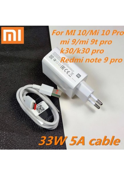 Xiaomi 33 Watt Fast Qualcomm Turbo Hızlı Şarj Aleti 33W Şarj