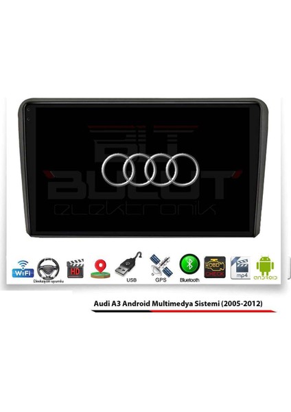 Audi A3 Android Multimedya Sistemi (2005-2012) 4 GB Ram 32 GB Hafıza 8 Çekirdek Necvox Evervox Brc