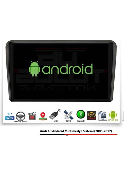 Audi A3 Android Multimedya Sistemi (2005-2012) 4 GB Ram 32 GB Hafıza 8 Çekirdek Necvox Evervox Brc fiyatları