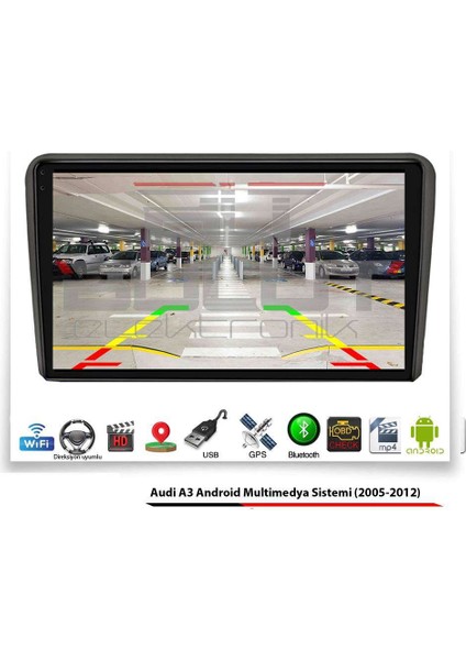 Audi A3 Android Multimedya Sistemi (2005-2012) 4 GB Ram 32 GB Hafıza 8 Çekirdek Necvox Evervox Brc modelleri