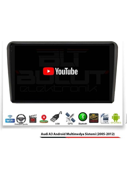 Audi A3 Android Multimedya Sistemi (2005-2012) 4 GB Ram 32 GB Hafıza 8 Çekirdek Necvox Evervox Brc fırsatları