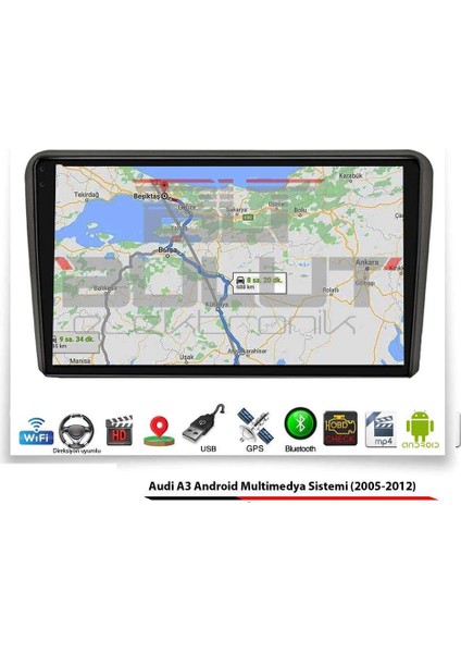 Audi A3 Android Multimedya Sistemi (2005-2012) 4 GB Ram 32 GB Hafıza 8 Çekirdek Necvox Evervox Brc indirimleri