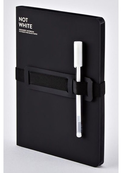 Çizgisiz Siyah Defter Not White Siyah A5 Premium Kağıt 176 Sayfa