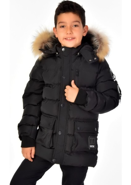 Erkek Çocuk Natürel Kürklü Mont 51254
