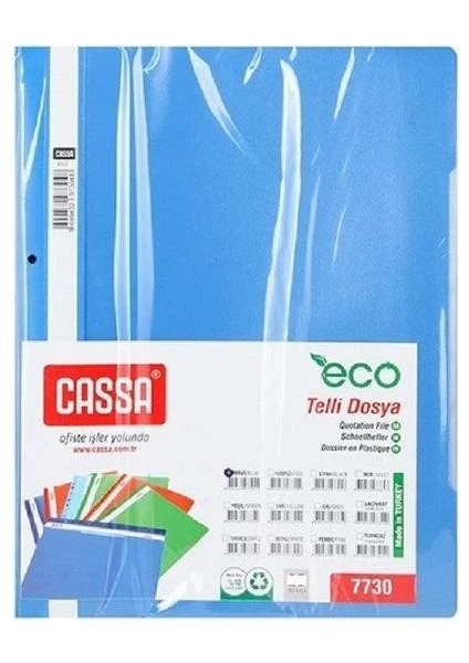 Telli Dosya Mavi 50'li Paket Cassa 7730 Eco