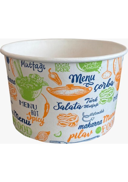 16 Oz Karton Çorba Kahsesi Kapaklı 50'li