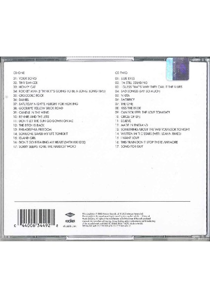 MERCURY Elton John – Greatest Hits 1970-2002 (2 Cd) Limited Edition