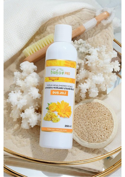 Naturepro Yoğun Nemlendirici Duş Jeli 250 ml Tüm Cilt Tipleri için Aynısefa ve Ölmez Çiçeği Özellikli fırsatları