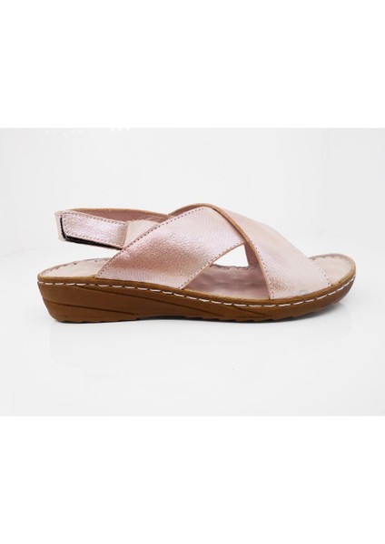 400  Deri Comfort Casual Anotomik Bayan Sandaleti