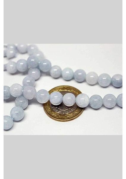 Akuamarin Taşı 8mm/3 Adet