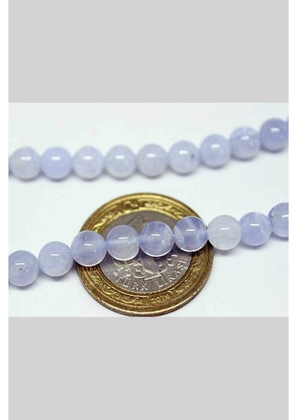 Kalsedon Taşı 6mm/2 Adet