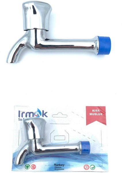 Vanalı Kısa Ağızlı Musluk Krom Küçük Lavabo Bahçe Musluğu