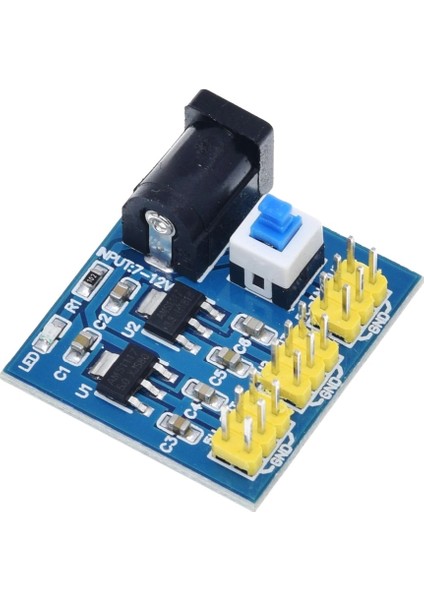 12V Giriş 3.3V - 5V - 12V Çoklu Çıkışlı Regülatör Kartı